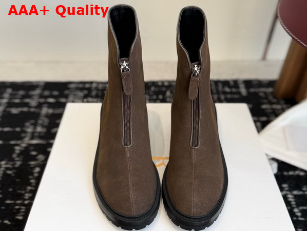 The Row Hike Boot Moka Structured Calfskin Suede Replica