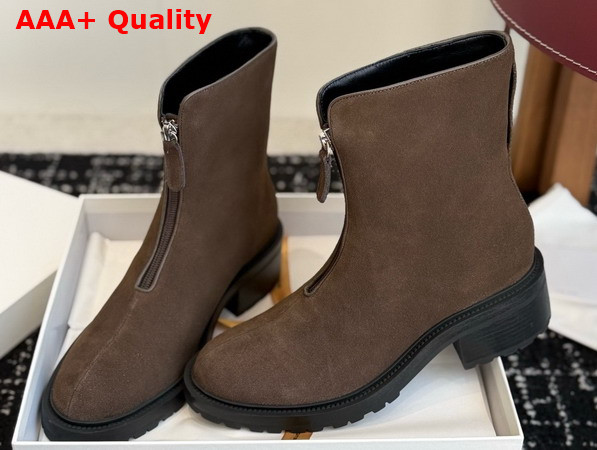 The Row Hike Boot Moka Structured Calfskin Suede Replica