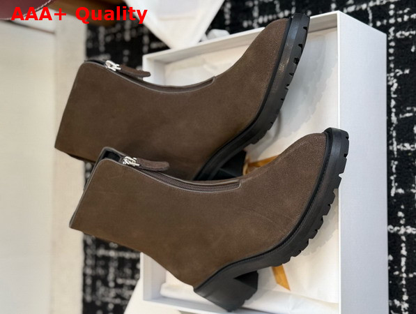 The Row Hike Boot Moka Structured Calfskin Suede Replica