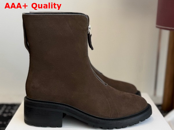The Row Hike Boot Moka Structured Calfskin Suede Replica