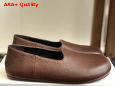 The Row Hugh Slip On Shoe in Light Brown Leather Replica