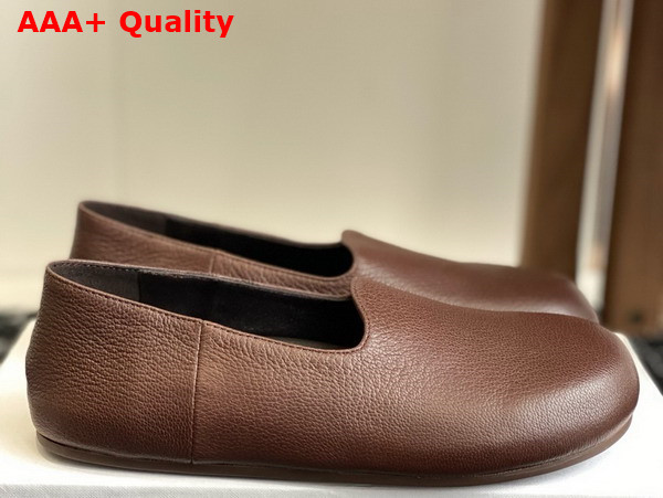 The Row Hugh Slip On Shoe in Light Brown Leather Replica
