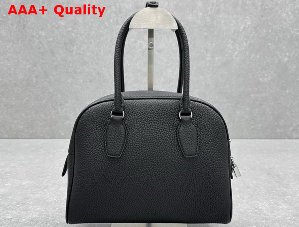 The Row India 10 00 Bag in Black Textured Calfskin Leather Replica