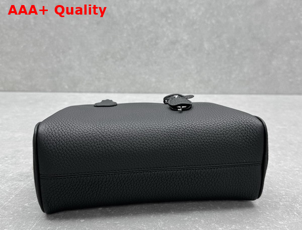 The Row India 10 00 Bag in Black Textured Calfskin Leather Replica