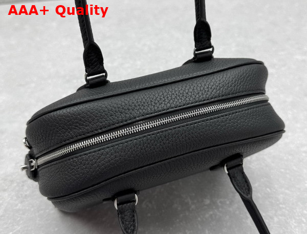 The Row India 10 00 Bag in Black Textured Calfskin Leather Replica