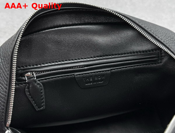 The Row India 10 00 Bag in Black Textured Calfskin Leather Replica