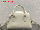 The Row India 10 00 Bag in White Leather Replica