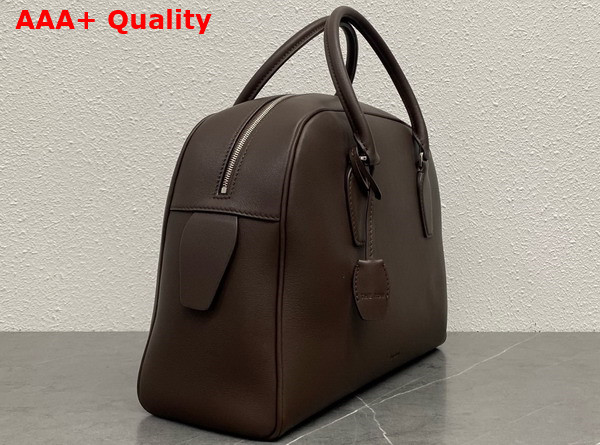 The Row India 12 00 Bag in Chestnut Leather Replica