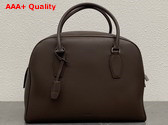 The Row India 12 00 Bag in Chestnut Leather Replica