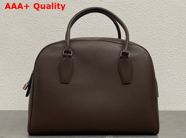 The Row India 12 00 Bag in Chestnut Leather Replica