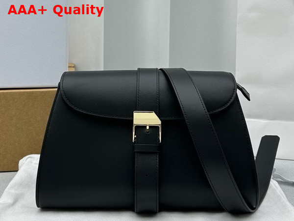 The Row Isla Bag in Black Smooth Calfskin Leather Replica