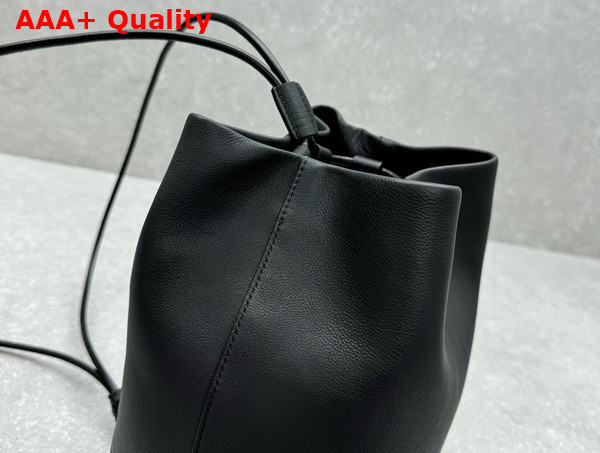 The Row Joe Backpack in Black Grained Calfskin Leather Replica