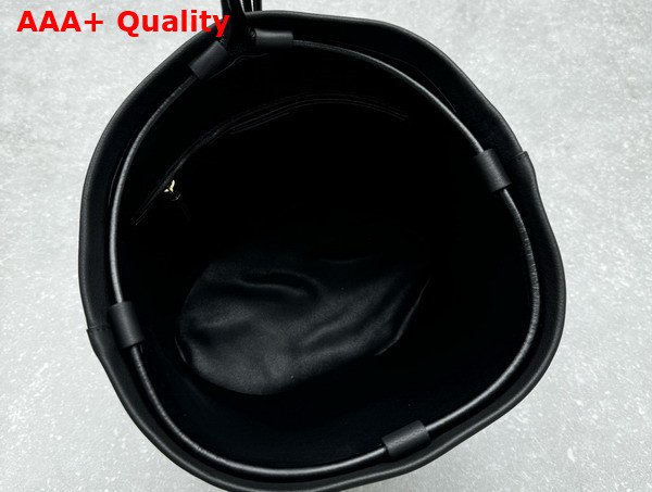 The Row Joe Backpack in Black Grained Calfskin Leather Replica