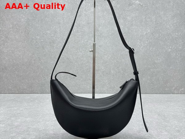 The Row Jouvette Bag in Black Grainy Leather Replica