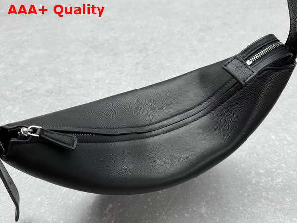 The Row Jouvette Bag in Black Grainy Leather Replica