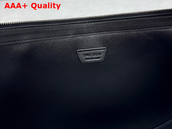 The Row Jouvette Bag in Black Grainy Leather Replica