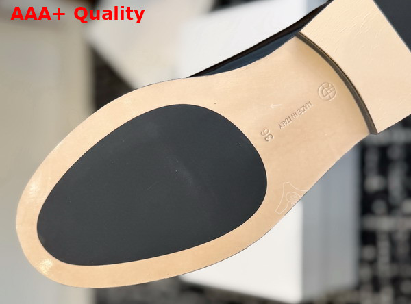 The Row Kai Mary Jane Black Glossy Calfskin Leather Replica