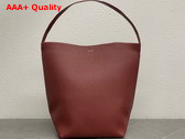 The Row Large NS Park Tote Bag in Burnt Wood Leather Replica