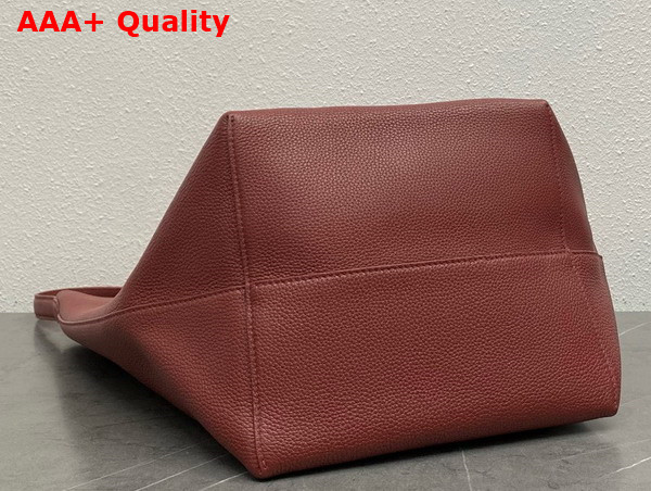 The Row Large NS Park Tote Bag in Burnt Wood Leather Replica