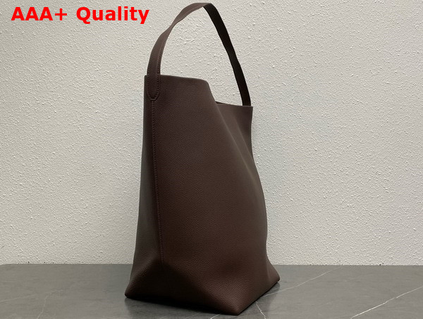 The Row Large NS Park Tote Bag in Dark Olive Leather Replica
