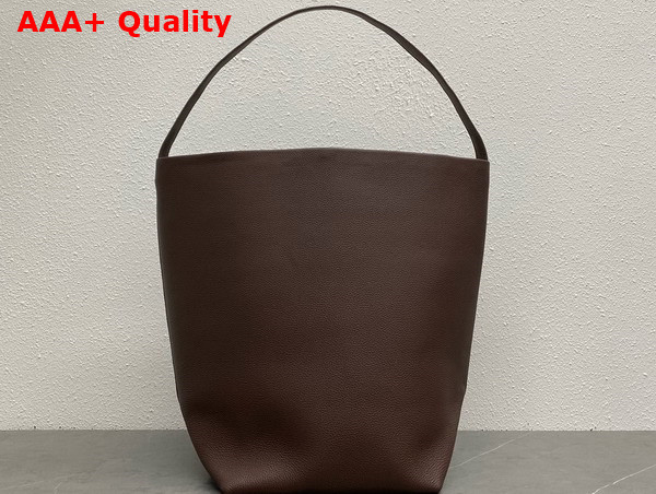 The Row Large NS Park Tote Bag in Dark Olive Leather Replica