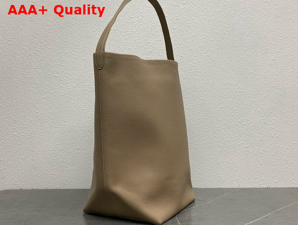 The Row Large NS Park Tote Bag in Dark Taupe Leather Replica