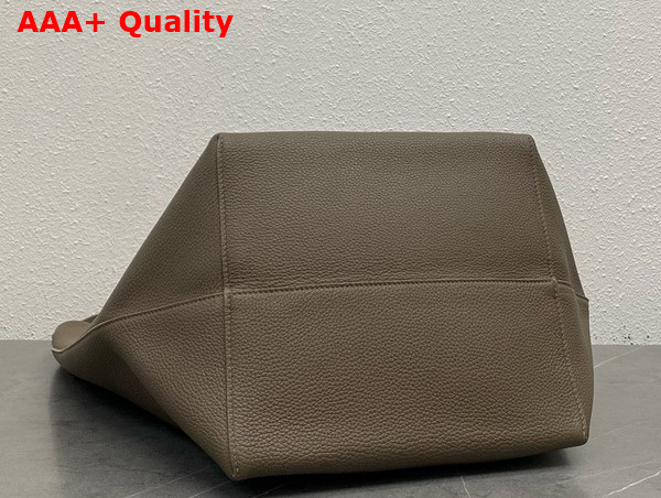 The Row Large NS Park Tote Bag in Elephant Grey Leather Replica