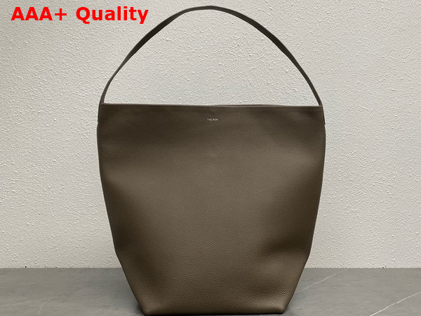 The Row Large NS Park Tote Bag in Elephant Grey Leather Replica