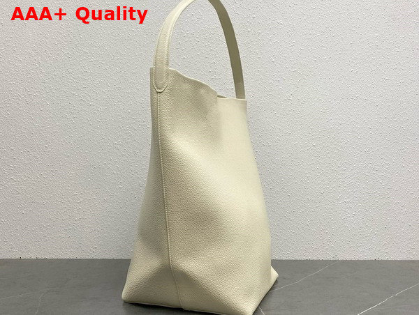 The Row Large NS Park Tote Bag in Ivory Leather Replica