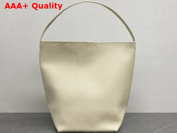 The Row Large NS Park Tote Bag in Ivory Leather Replica
