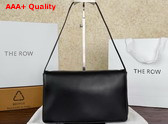 The Row Leather Nuance Shoulder Bag in Black Replica