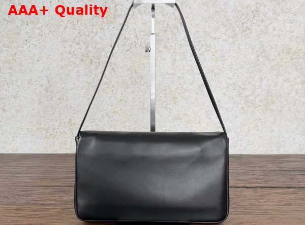 The Row Leather Nuance Shoulder Bag in Black Replica