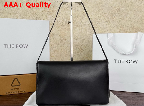 The Row Leather Nuance Shoulder Bag in Black Replica