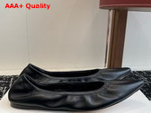 The Row Liisa Flat Black Leather Replica
