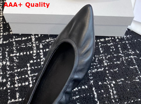 The Row Liisa Flat Black Leather Replica