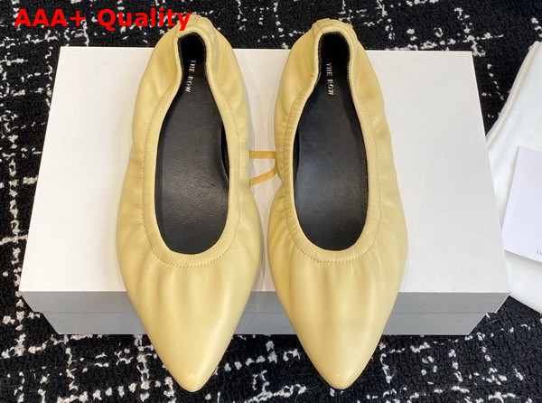 The Row Liisa Flat Light Mustard Leather Replica
