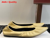 The Row Liisa Flat Light Mustard Leather Replica