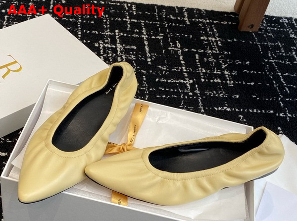 The Row Liisa Flat Light Mustard Leather Replica