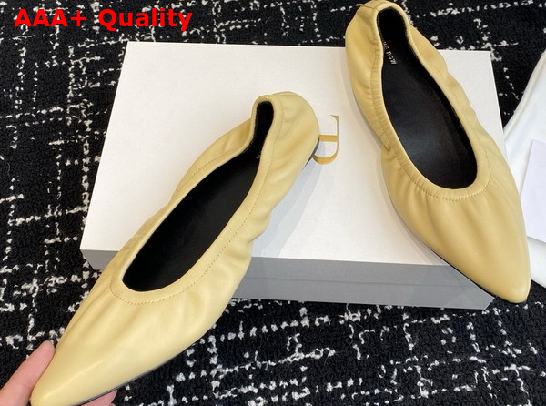 The Row Liisa Flat Light Mustard Leather Replica