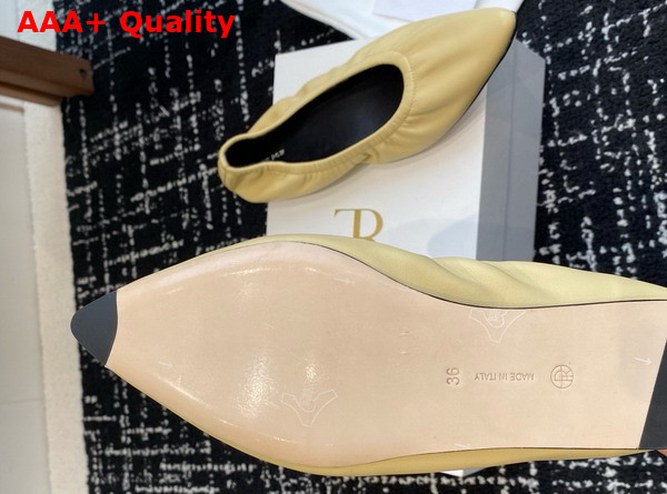 The Row Liisa Flat Light Mustard Leather Replica