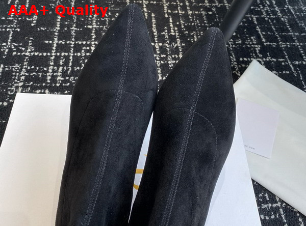The Row Liisa Kitten Boot in Black Suede Replica
