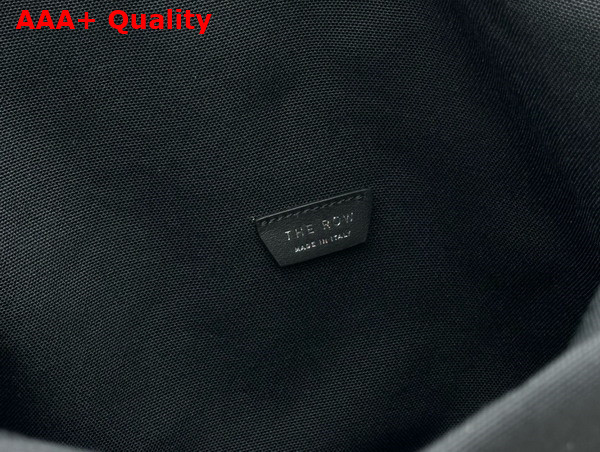 The Row Margaux 17 Inside Out Bag in Black Canvas and Leather Replica