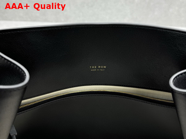 The Row Margaux EW Clutch in Black Leather Replica