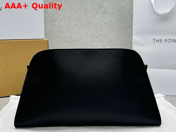 The Row Margaux EW Clutch in Black Leather Replica