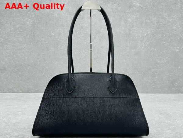 The Row Margaux Shoulder 12 Bag in Black Grained Calfskin Leather Replica