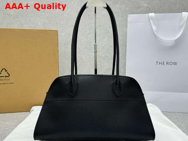 The Row Margaux Shoulder 12 Bag in Black Grained Calfskin Leather Replica
