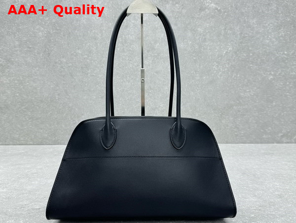 The Row Margaux Shoulder 12 Bag in Black Smooth Leather Replica