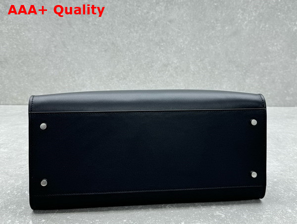 The Row Margaux Shoulder 12 Bag in Black Smooth Leather Replica