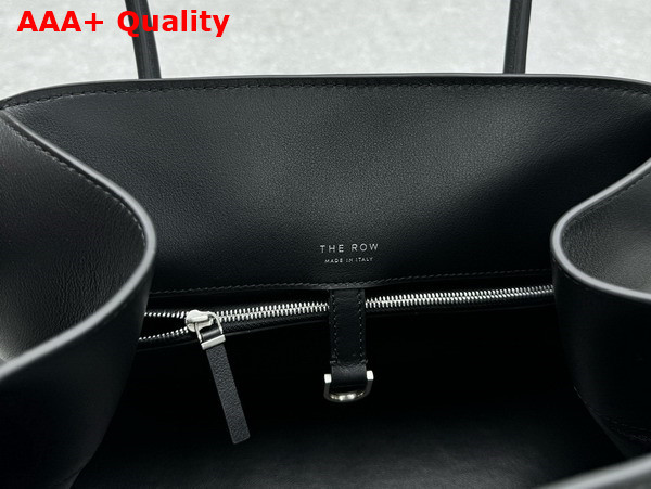 The Row Margaux Shoulder 12 Bag in Black Smooth Leather Replica