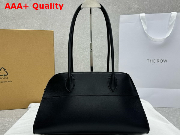 The Row Margaux Shoulder 12 Bag in Black Smooth Leather Replica